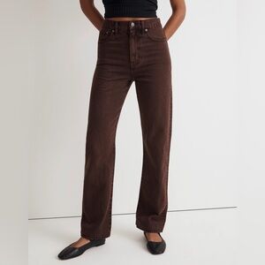 Madewell The '90s Straight Jean Dark Coffee